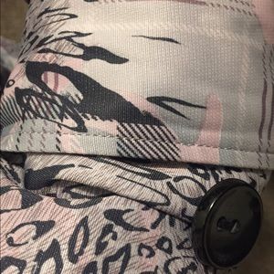 SIlver Grey Pink Trench Coat  jacket size xxl